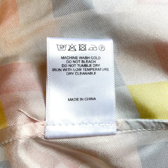 NWT Paper London Women's 100% Silk Foxglove Wrap Skirt Multi Check US 0 UK 4 - Picture 10 of 12